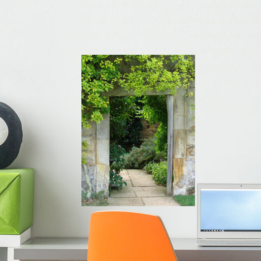 Framed Doorway Garden Wall Decal