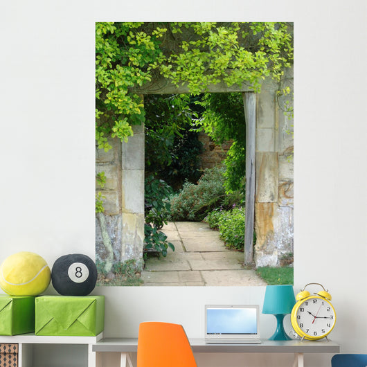 Framed Doorway Garden Wall Decal