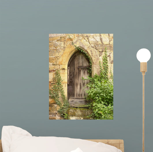 Arched Wooden Doorway Wall Decal