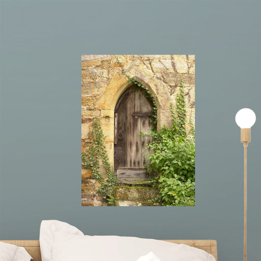 Arched Wooden Doorway Wall Decal