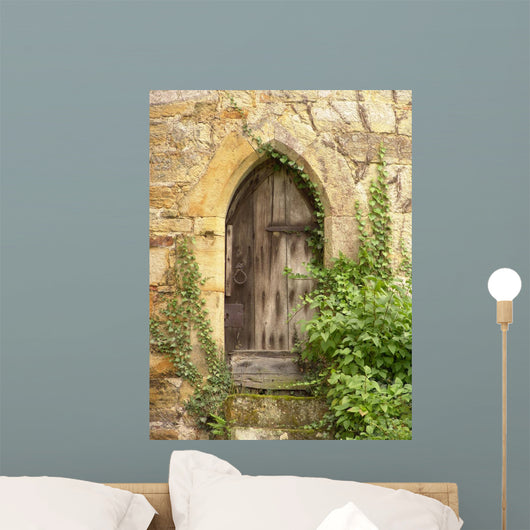 Arched Wooden Doorway Wall Decal