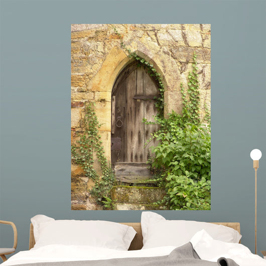 Arched Wooden Doorway Wall Decal