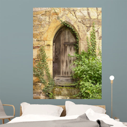 Arched Wooden Doorway Wall Decal
