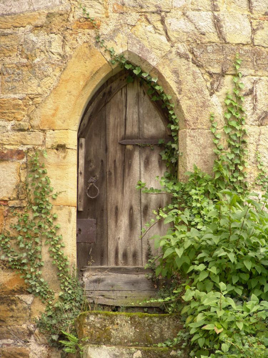 Arched Wooden Doorway Wall Decal