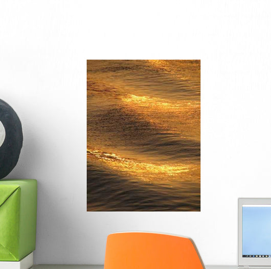 Golden Waves Wall Decal