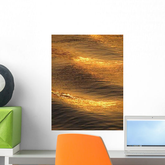 Golden Waves Wall Decal
