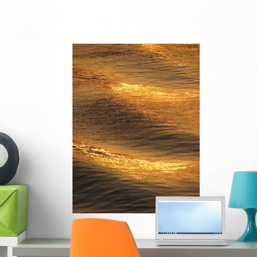 Golden Waves Wall Decal