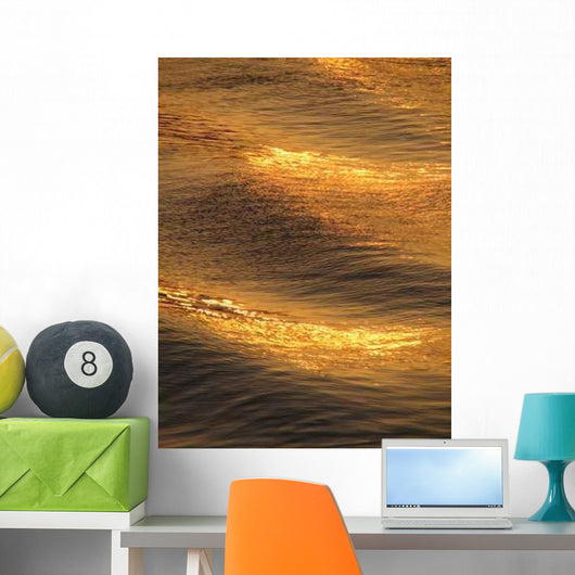 Golden Waves Wall Decal