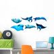 Six Manta Ray Wall Decal
