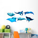 Six Manta Ray Wall Decal