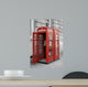 Red Telephone Booths London Wall Decal