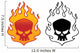 Flaming Skull Wall Decal Sticker Set Wall Decal