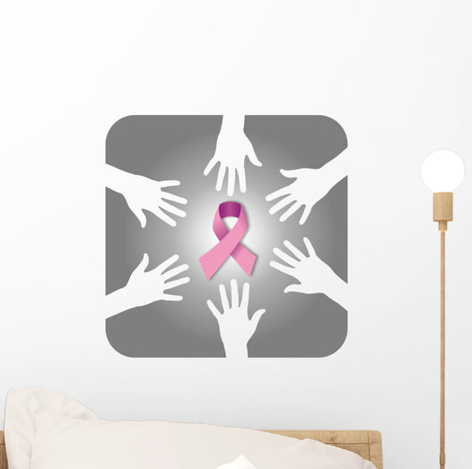 Circle Hands against Cancer Wall Decal
