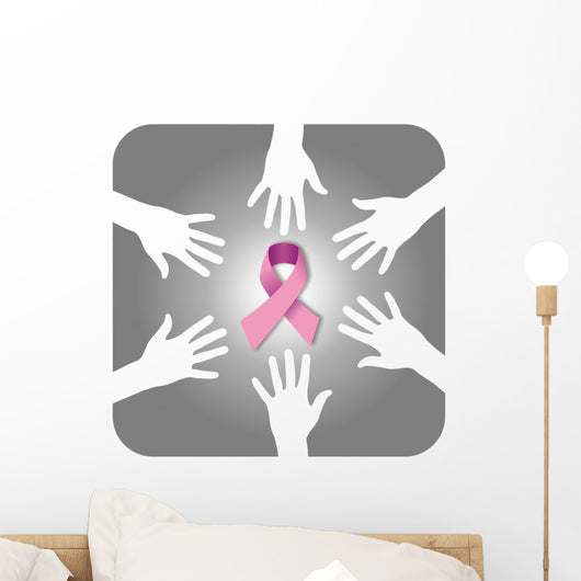 Circle Hands against Cancer Wall Decal