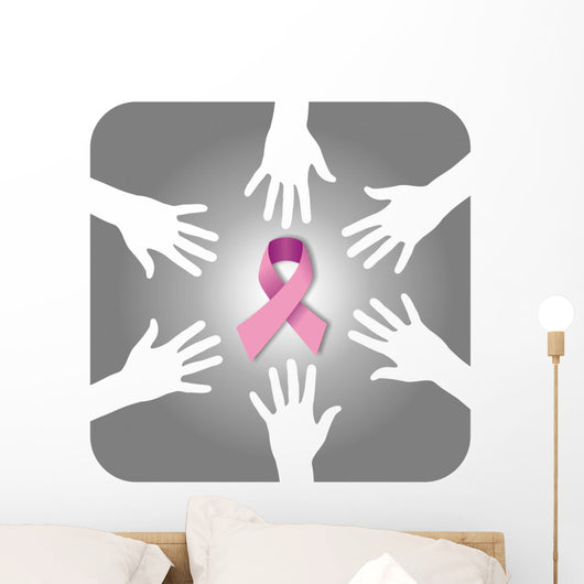 Circle Hands against Cancer Wall Decal