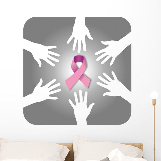 Circle Hands against Cancer Wall Decal