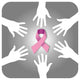 Circle Hands against Cancer Wall Decal