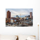 Waterfront and Construction Skyline Wall Decal