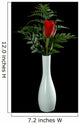 Single Red Rose Wall Decal
