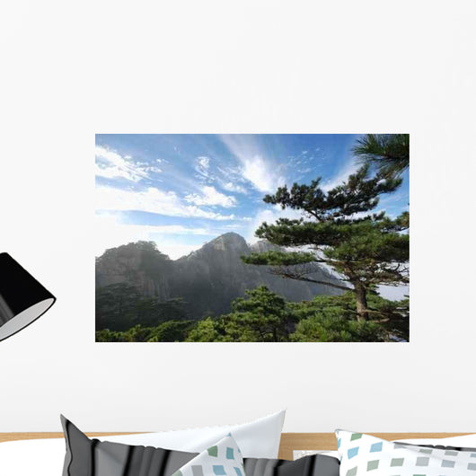 Tree Top Mountain Wall Decal
