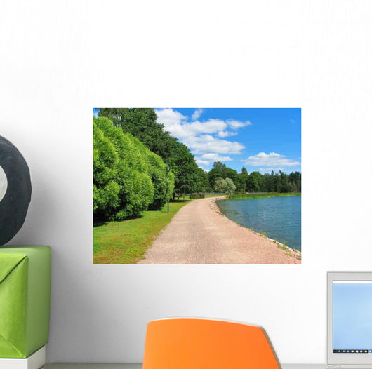 Park with Lake Wall Decal