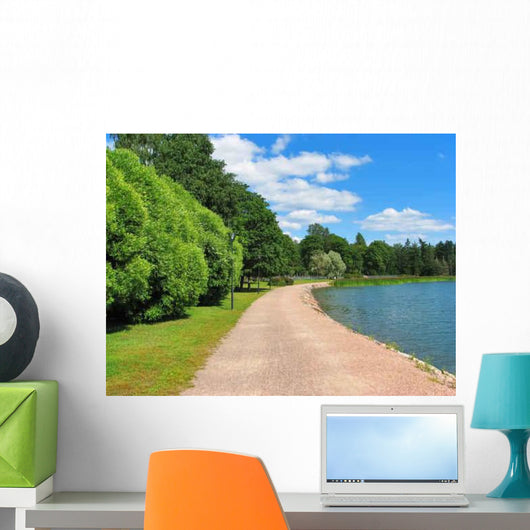 Park with Lake Wall Decal