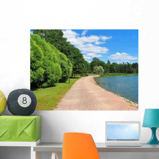 Park with Lake Wall Decal