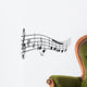 Musiknoten Geschwungen Wall Decal