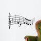 Musiknoten Geschwungen Wall Decal