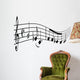 Musiknoten Geschwungen Wall Decal