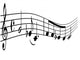 Musiknoten Geschwungen Wall Decal