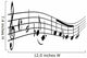 Musiknoten Geschwungen Wall Decal