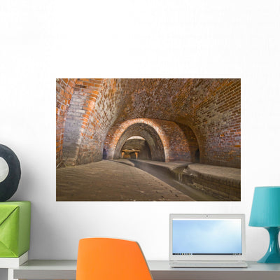 Underground River City Sewage Wall Decal shown on a wall