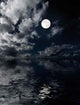 Moon and Clouds above Wall Decal