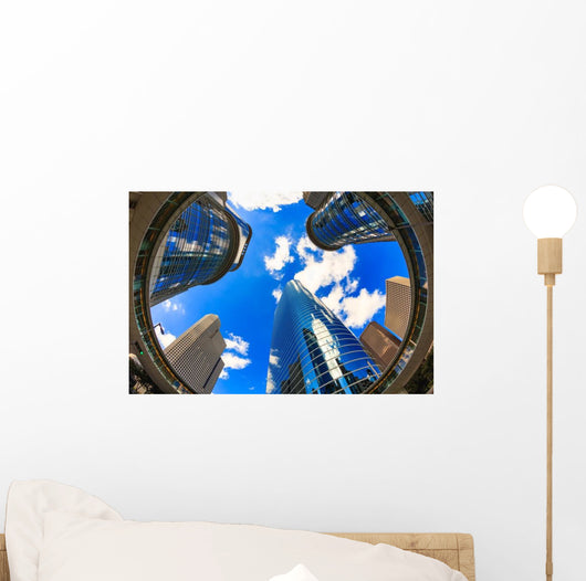 Modern Downtown Skyscrapers Wall Decal