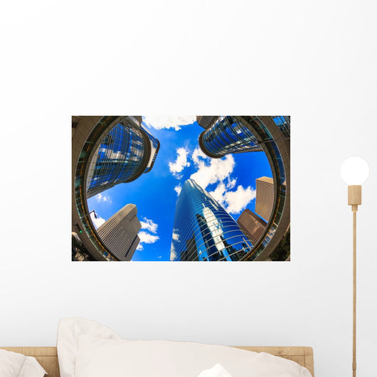 Modern Downtown Skyscrapers Wall Decal