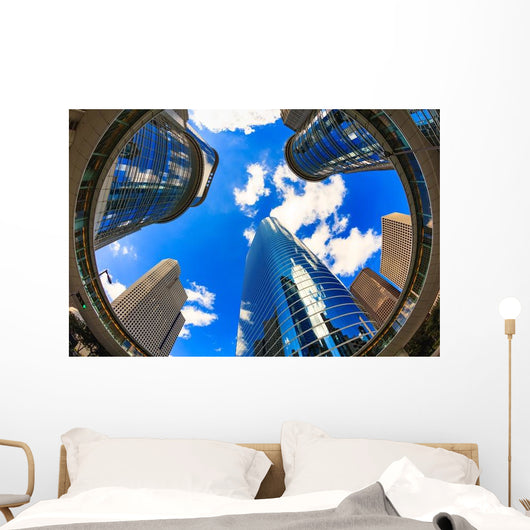 Modern Downtown Skyscrapers Wall Decal