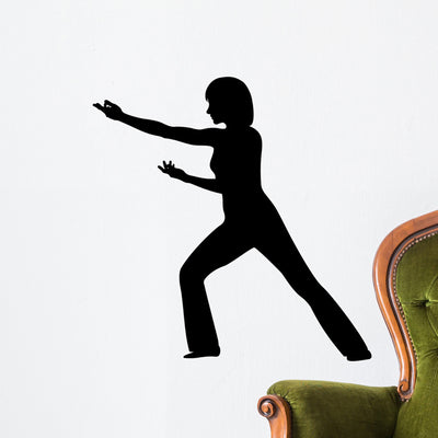 Tai Chi Wall Decal shown on a wall