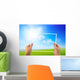 Photo Green Field Hands Wall Decal Design 2