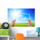 Photo Green Field Hands Wall Decal Design 2