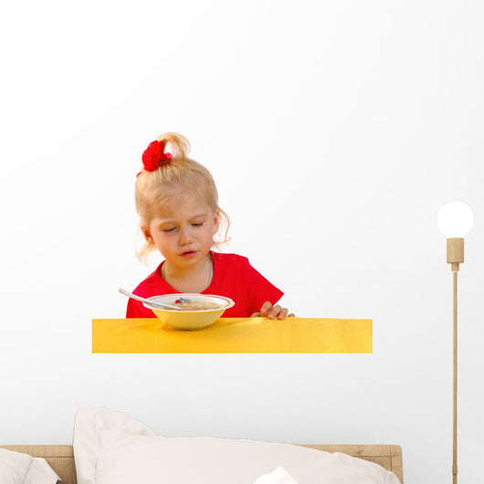 Girl Eating Soup Wall Decal