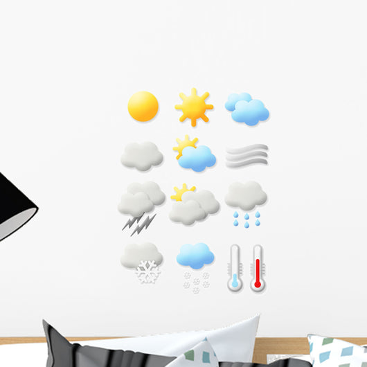 Iconic Cartoon Weather Wall Stickers Wall Decal