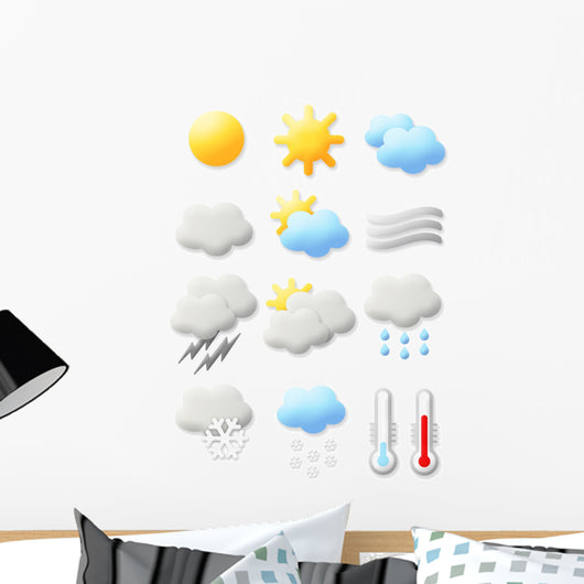 Iconic Cartoon Weather Wall Stickers Wall Decal