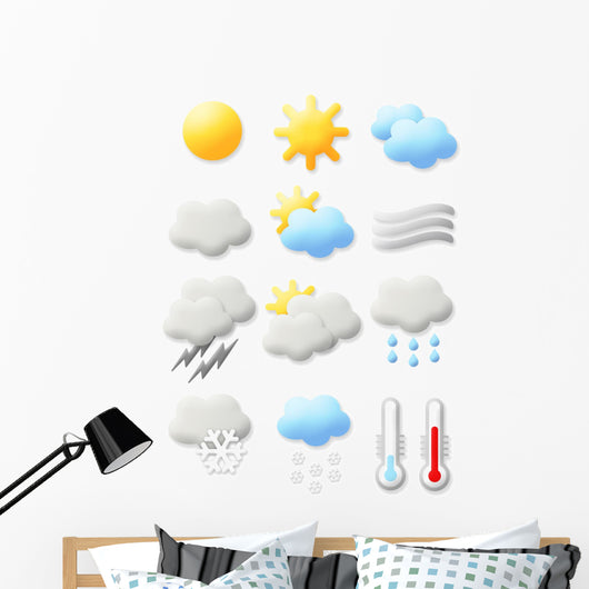 Iconic Cartoon Weather Wall Stickers Wall Decal