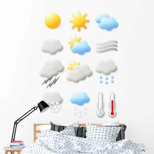 Iconic Cartoon Weather Wall Stickers Wall Decal