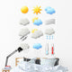Iconic Cartoon Weather Wall Stickers Wall Decal