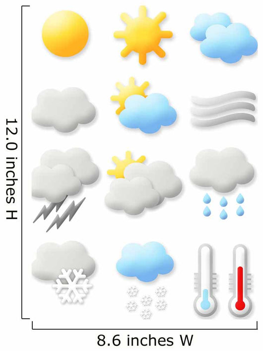 Iconic Cartoon Weather Wall Stickers Wall Decal