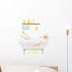 Girl Taking Bubble Bath Wall Decal