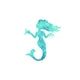 Turquoise Silhouette Watercolor Mermaid Wall Decal