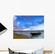 Beached Boat Low-tide Sunset Wall Decal